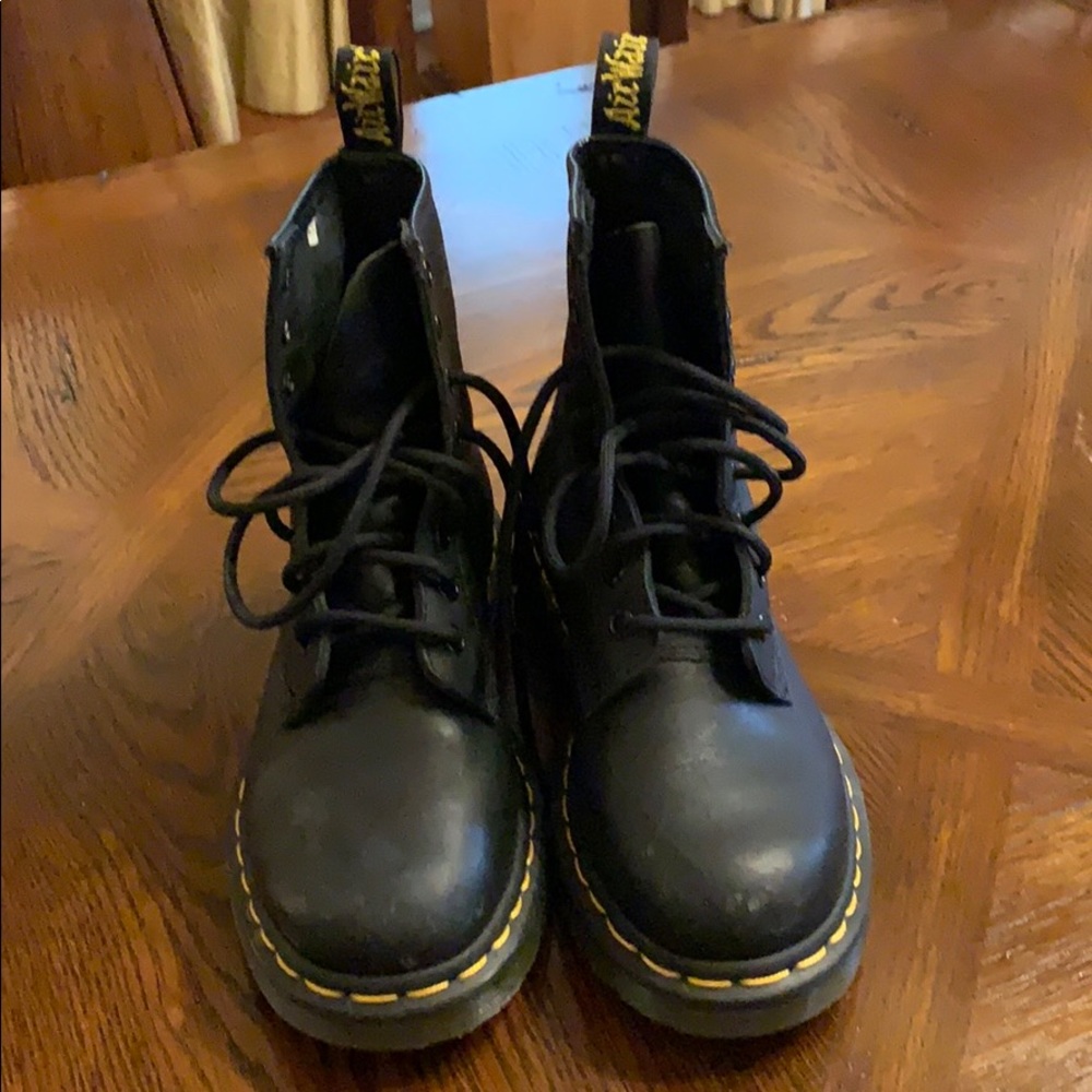 Boys Doc Martin Black Boots